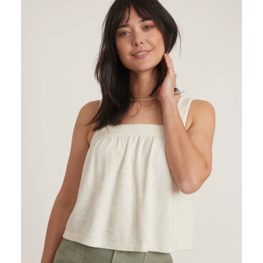 Marine Layer Terry Out Tank Cloud Dancer Sleeveless Top Size‎ Extra Large NWT